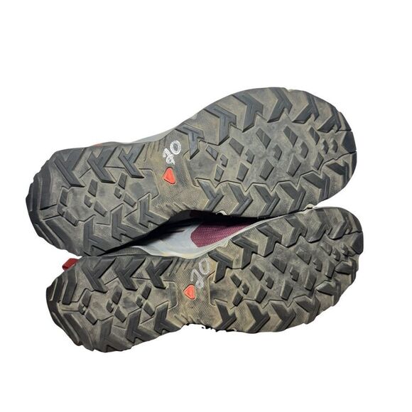 Salomon Women's Trail Running Shoes - Purple and Gray gore Tex size 8.5 - Picture 5 of 6